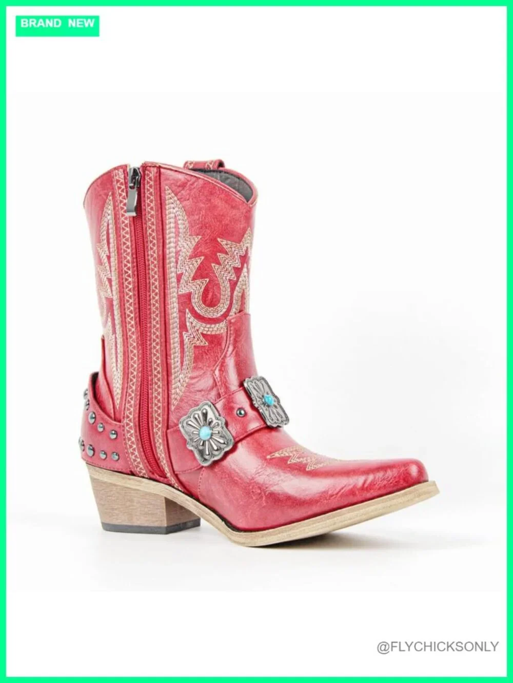 Women's Cowboy Western Boots Ankle High Embroidered Pointed Toe Rodeo Boots